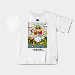 Temperance - Mystical Medleys - Vintage Cartoon Tarot (White) Kids T-Shirt